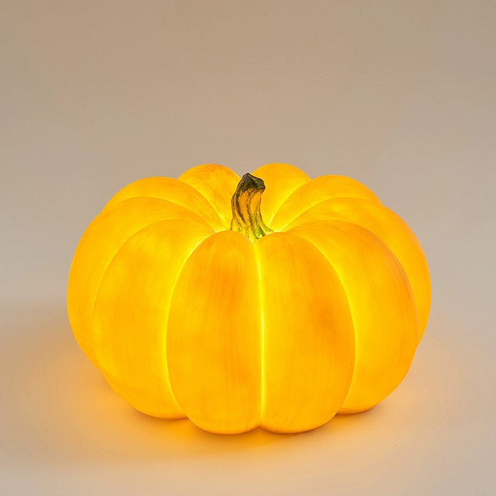 Modern Art Deco Solar Waterproof Pumpkin Round Resin LED Outdoor Light For Garden Cuvalon