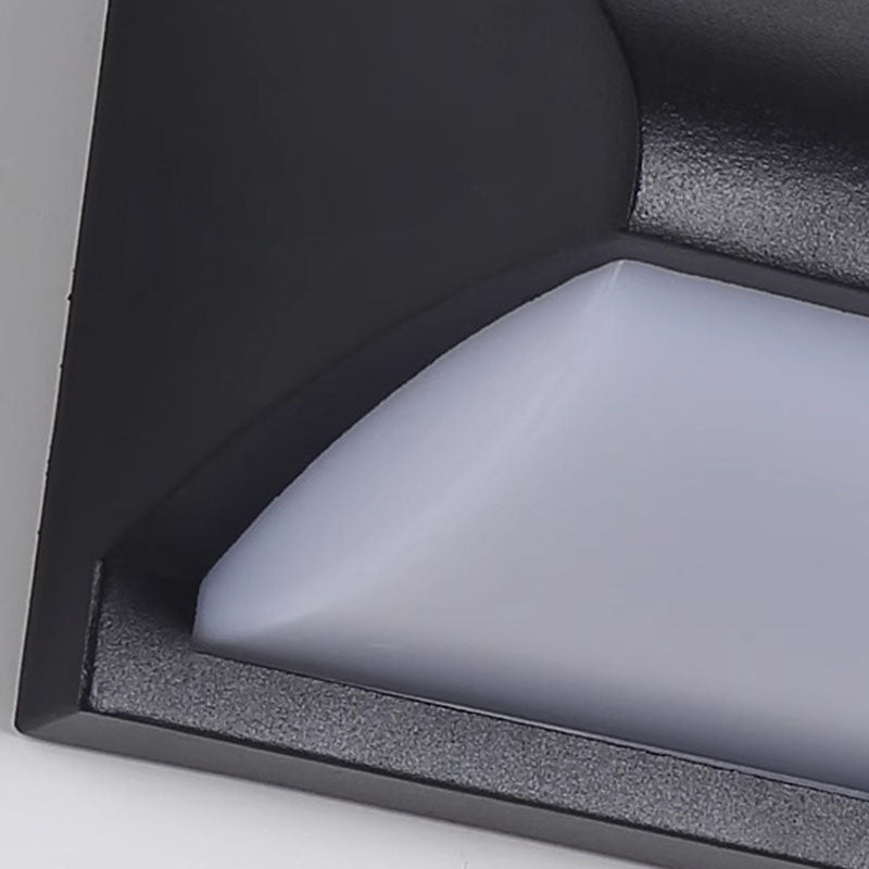 Modern Minimalist Waterproof Rectangle Oval PC Aluminum LED Wall Sconce Lamp For Outdoor Cuvalon