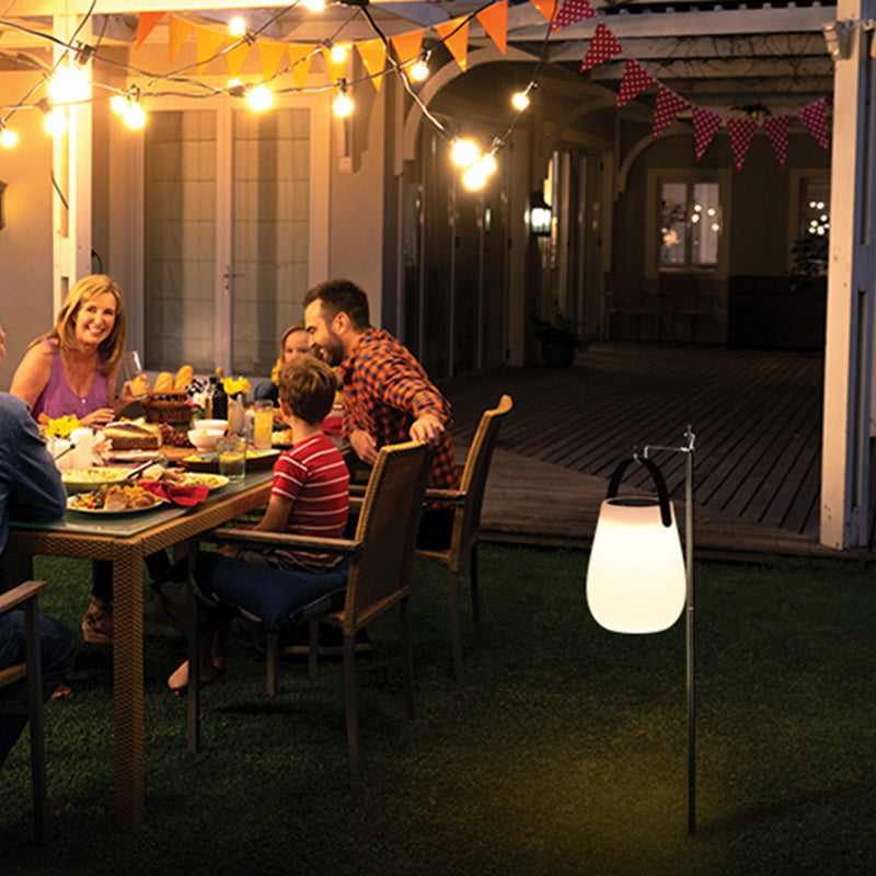 Modern Minimalist Solar Waterproof Portable PE Round Cylinder Cone LED Outdoor Light For Outdoor Cuvalon
