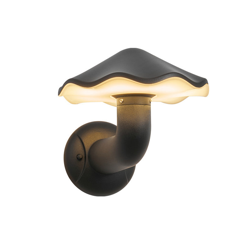 Modern Minimalist Waterproof Mushroom-Shaped Aluminum PC LED Wall Sconce Lamp For Outdoor Patio Cuvalon