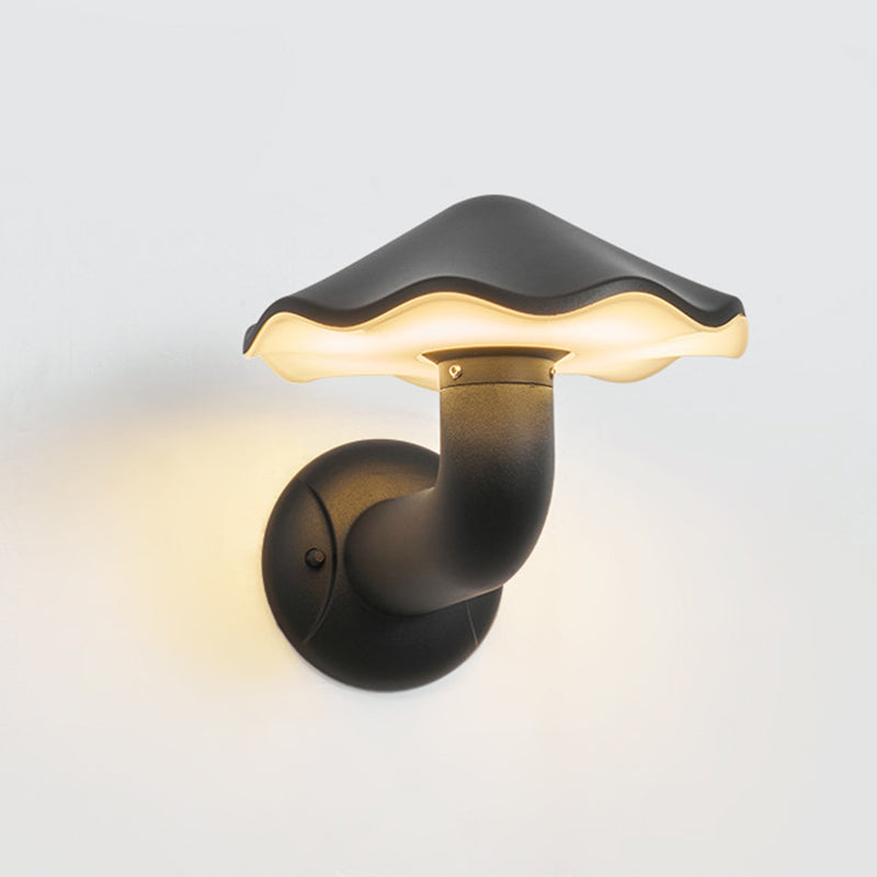 Modern Minimalist Waterproof Mushroom-Shaped Aluminum PC LED Wall Sconce Lamp For Outdoor Patio Cuvalon