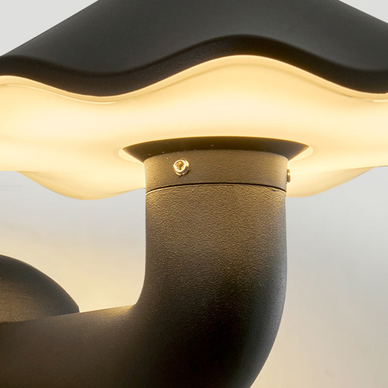 Modern Minimalist Waterproof Mushroom-Shaped Aluminum PC LED Wall Sconce Lamp For Outdoor Patio Cuvalon