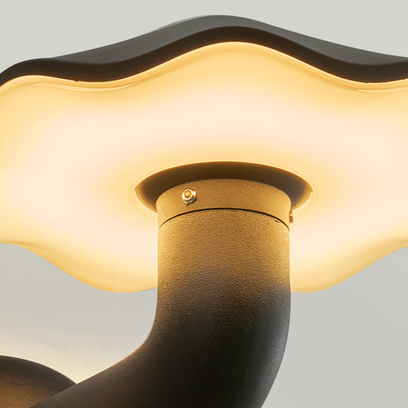 Modern Minimalist Waterproof Mushroom-Shaped Aluminum PC LED Wall Sconce Lamp For Outdoor Patio Cuvalon