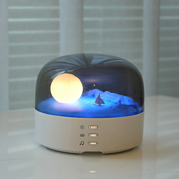 Contemporary Creative Bluetooth Round ABS PC PVC USB LED Kids Night Light For Bedroom Cuvalon