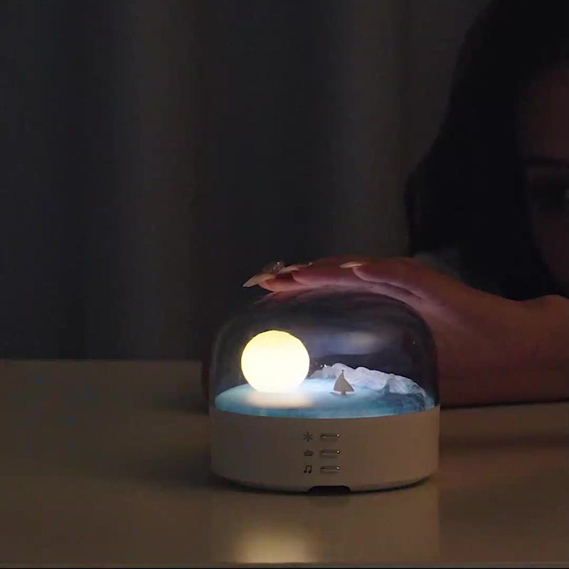 Contemporary Creative Bluetooth Round ABS PC PVC USB LED Kids Night Light For Bedroom Cuvalon