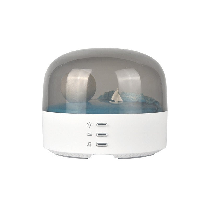 Contemporary Creative Bluetooth Round ABS PC PVC USB LED Kids Night Light For Bedroom Cuvalon