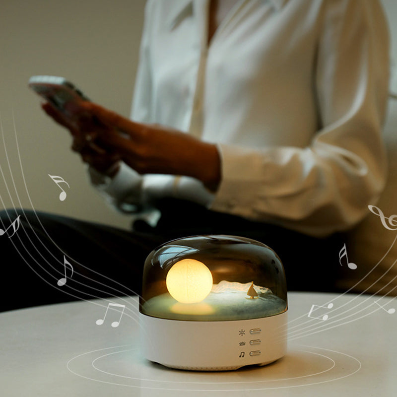 Contemporary Creative Bluetooth Round ABS PC PVC USB LED Kids Night Light For Bedroom Cuvalon