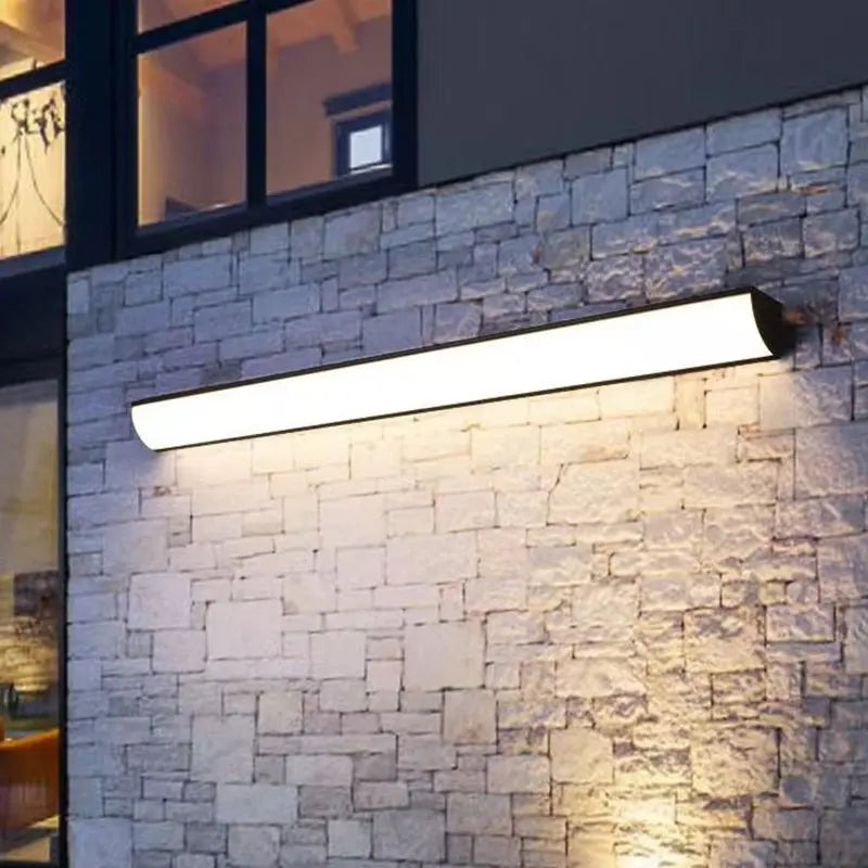 Modern Minimalist Waterproof Rectangular Aluminum Acrylic LED Outdoor Wall Sconce Lamp For Garden Cuvalon