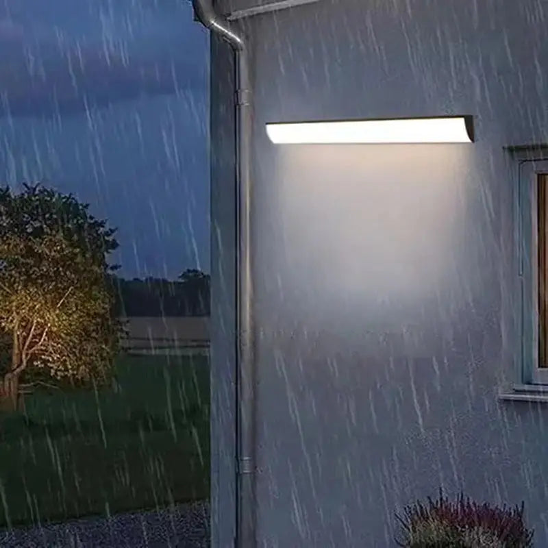 Modern Minimalist Waterproof Rectangular Aluminum Acrylic LED Outdoor Wall Sconce Lamp For Garden Cuvalon