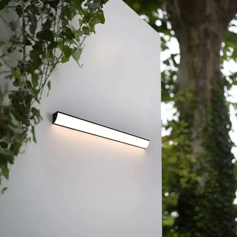 Modern Minimalist Waterproof Rectangular Aluminum Acrylic LED Outdoor Wall Sconce Lamp For Garden Cuvalon