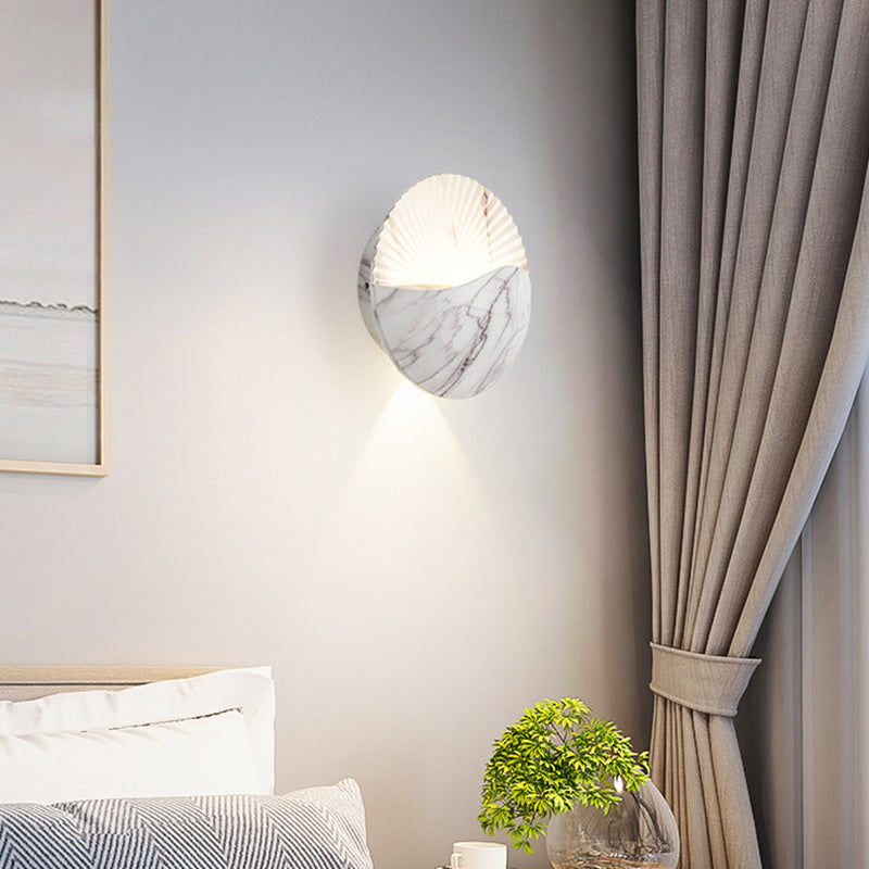 Modern Minimalist Waterproof Round Metal Glass Outdoor LED Wall Sconce Lamp For Garden Cuvalon