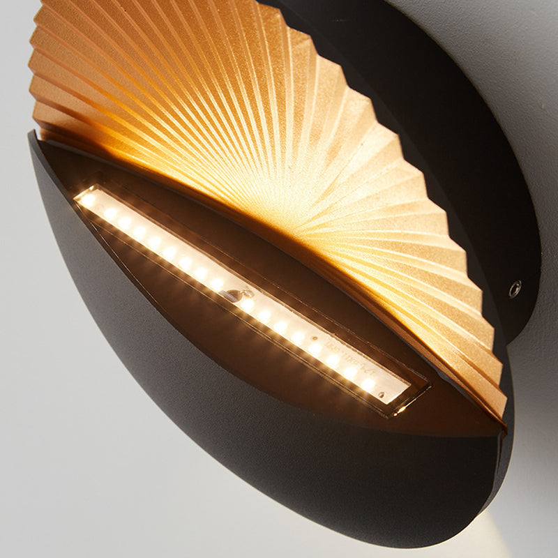 Modern Minimalist Waterproof Round Metal Glass Outdoor LED Wall Sconce Lamp For Garden Cuvalon
