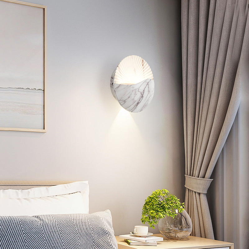 Modern Minimalist Waterproof Round Metal Glass Outdoor LED Wall Sconce Lamp For Garden Cuvalon