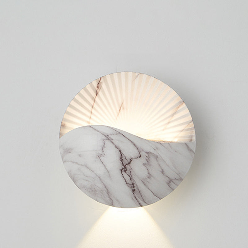 Modern Minimalist Waterproof Round Metal Glass Outdoor LED Wall Sconce Lamp For Garden Cuvalon