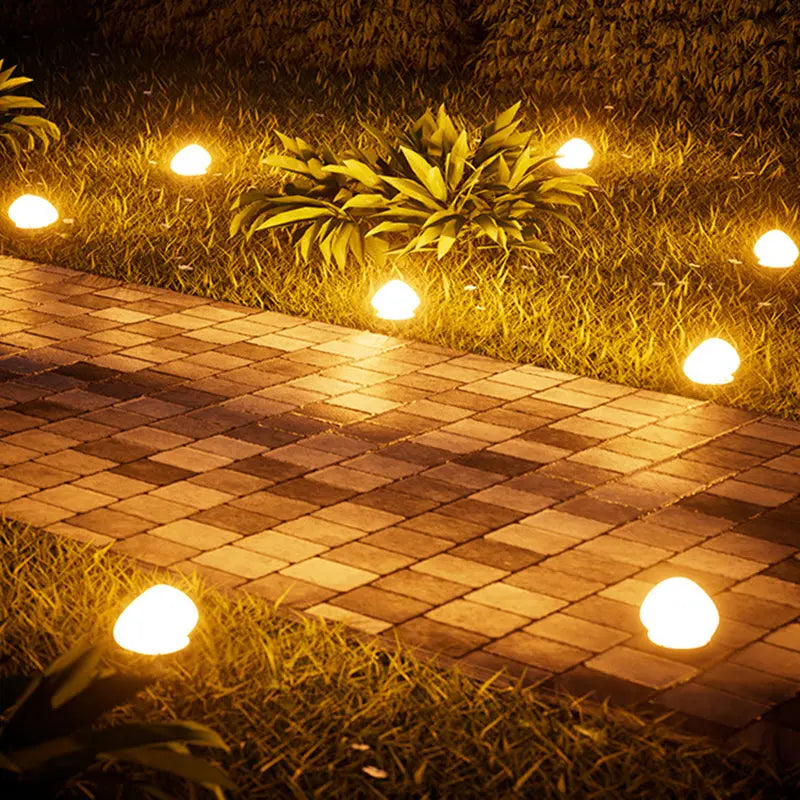 Modern Minimalist Waterproof Solar Pebble PP LED Outdoor Light Landscape Lighting For Garden Cuvalon