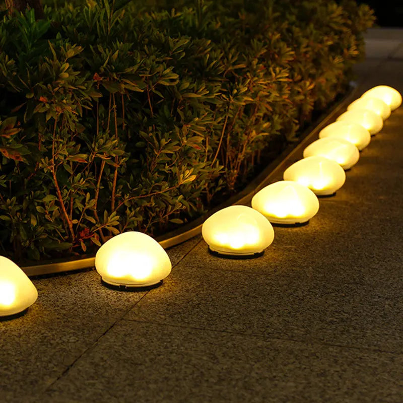 Modern Minimalist Waterproof Solar Pebble PP LED Outdoor Light Landscape Lighting For Garden Cuvalon