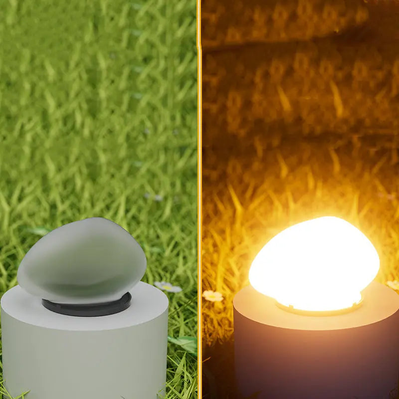 Modern Minimalist Waterproof Solar Pebble PP LED Outdoor Light Landscape Lighting For Garden Cuvalon