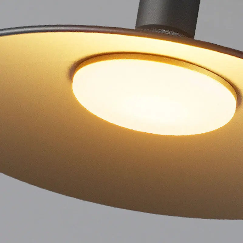 Contemporary Industrial Waterproof Aluminum Round 1-Light Semi-Flush Mount Ceiling Light For Outdoor Patio Cuvalon
