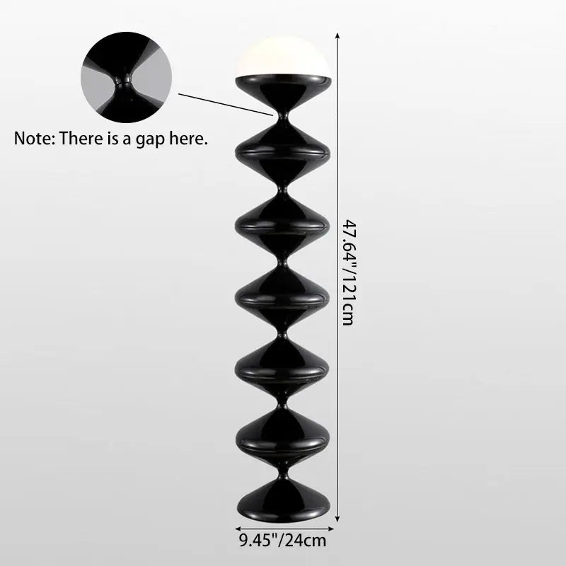 Contemporary Scandinavian Iron Acrylic Cream Round 1-Light Standing Floor Lamp For Bedroom Cuvalon