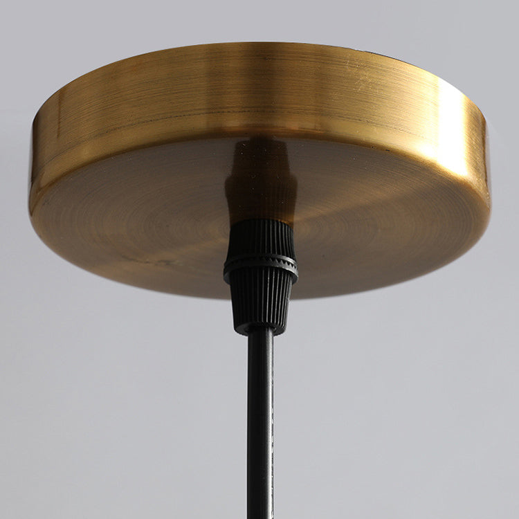 Contemporary Scandinavian Cylinder Round Disc Glass 1-Light Pendant Light For Living Room Cuvalon