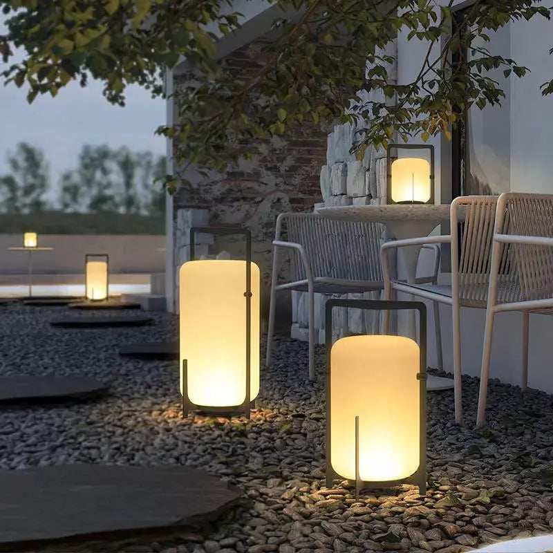 Traditional Chinese Lantern Round Solar Waterproof Glass Stainless Steel LED Outdoor Light For Garden Cuvalon