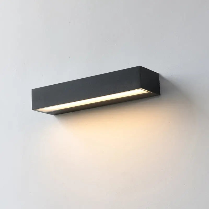Modern Minimalist Rectangular Bar Waterproof Aluminum LED Wall Sconce Lamp For Garden Cuvalon