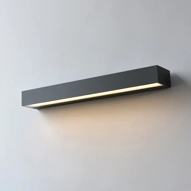 Modern Minimalist Rectangular Bar Waterproof Aluminum LED Wall Sconce Lamp For Garden Cuvalon