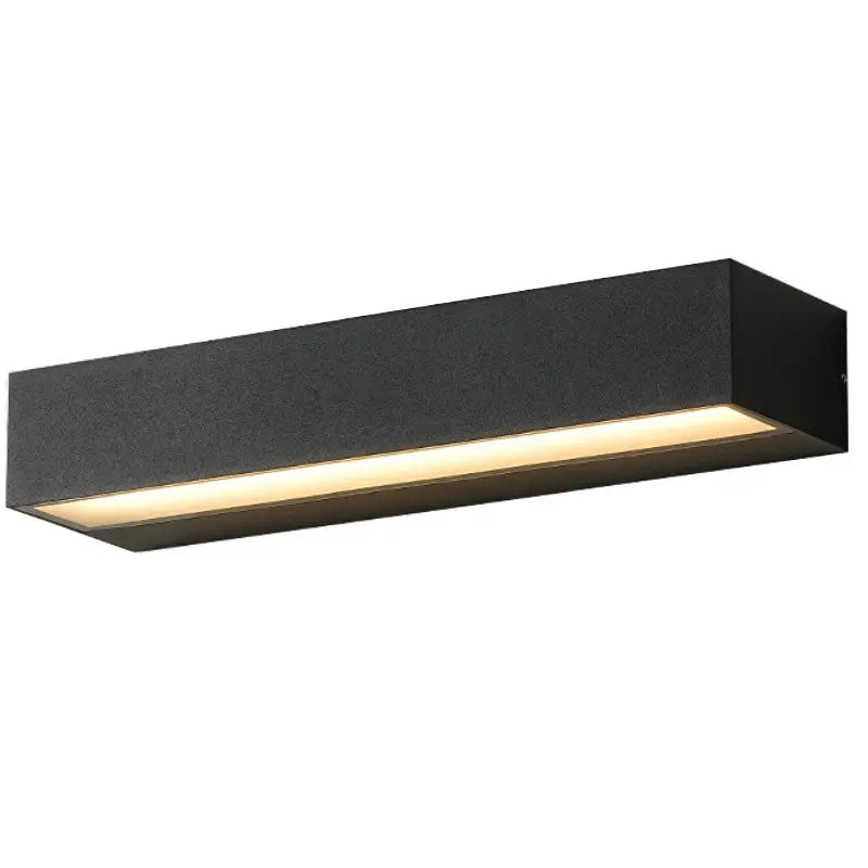 Modern Minimalist Rectangular Bar Waterproof Aluminum LED Wall Sconce Lamp For Garden Cuvalon