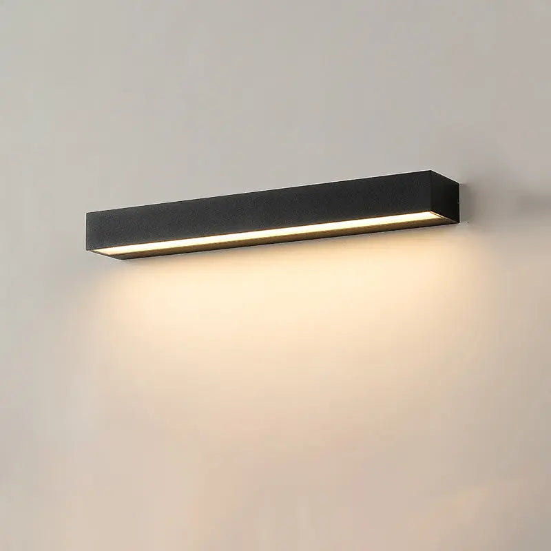 Modern Minimalist Rectangular Bar Waterproof Aluminum LED Wall Sconce Lamp For Garden Cuvalon