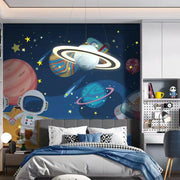 Modern Art Deco Kids Round Planet Spaceman Acrylic Iron LED Chandelier For Living Room Cuvalon