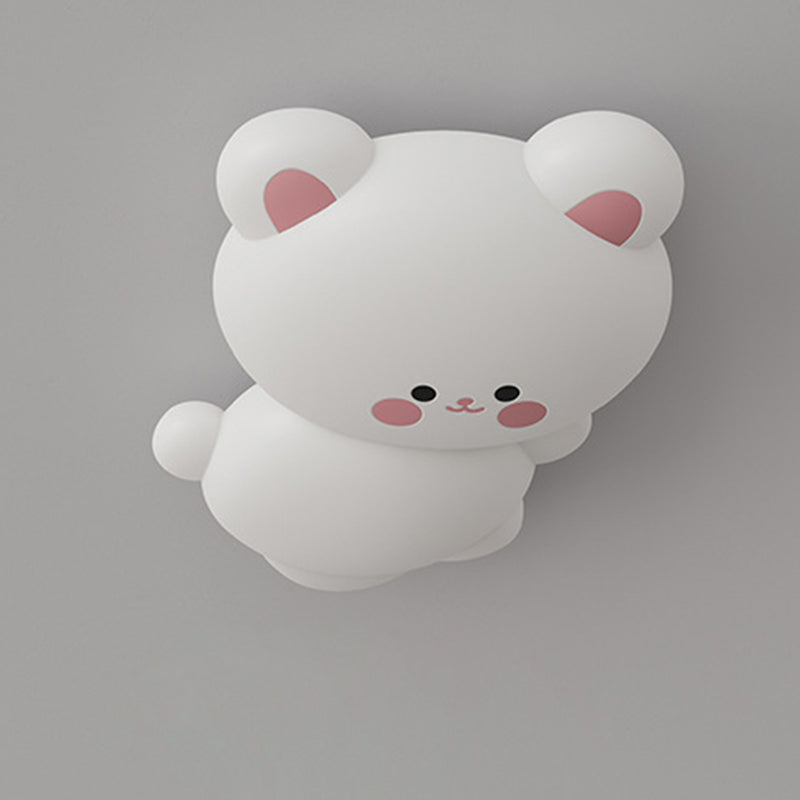 Modern Art Deco Kids Cartoon Koala Bear PE Iron LED Flush Mount Ceiling Light For Bedroom Cuvalon
