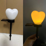 Modern Simplicity Heart Shape Solar Waterproof ABS Plastic LED Outdoor Ground Plug Light For Garden Cuvalon