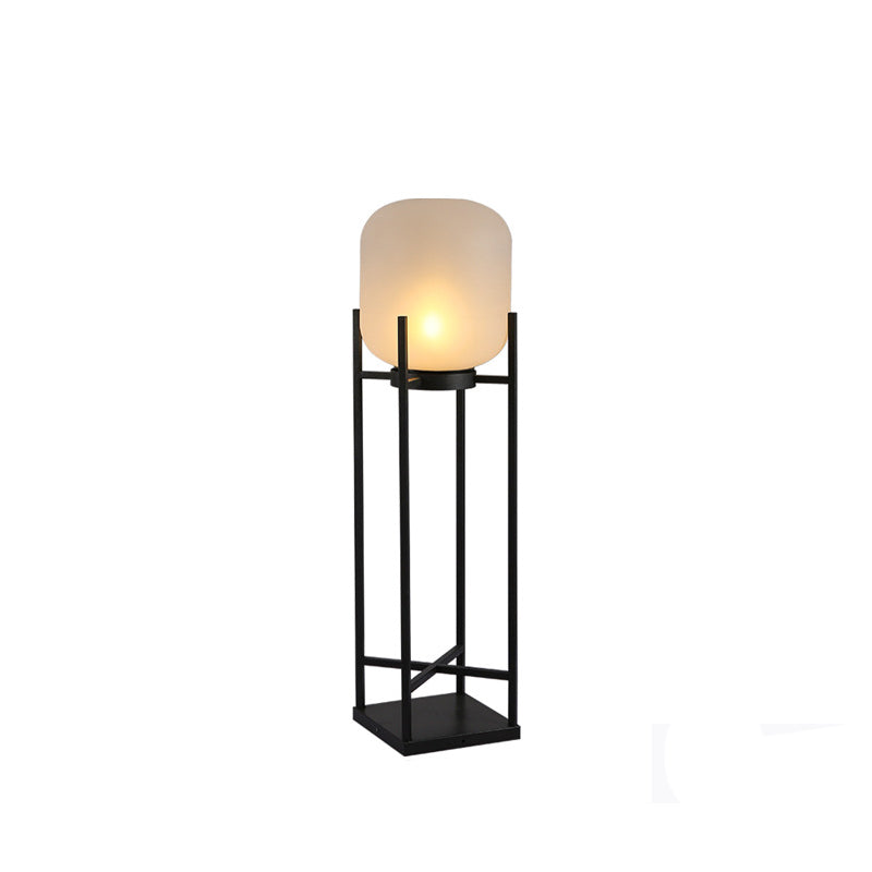 Modern Simplicity Solar Waterproof Cylinder Stainless Steel Acrylic LED Standing Floor Lamp For Outdoor Patio Cuvalon
