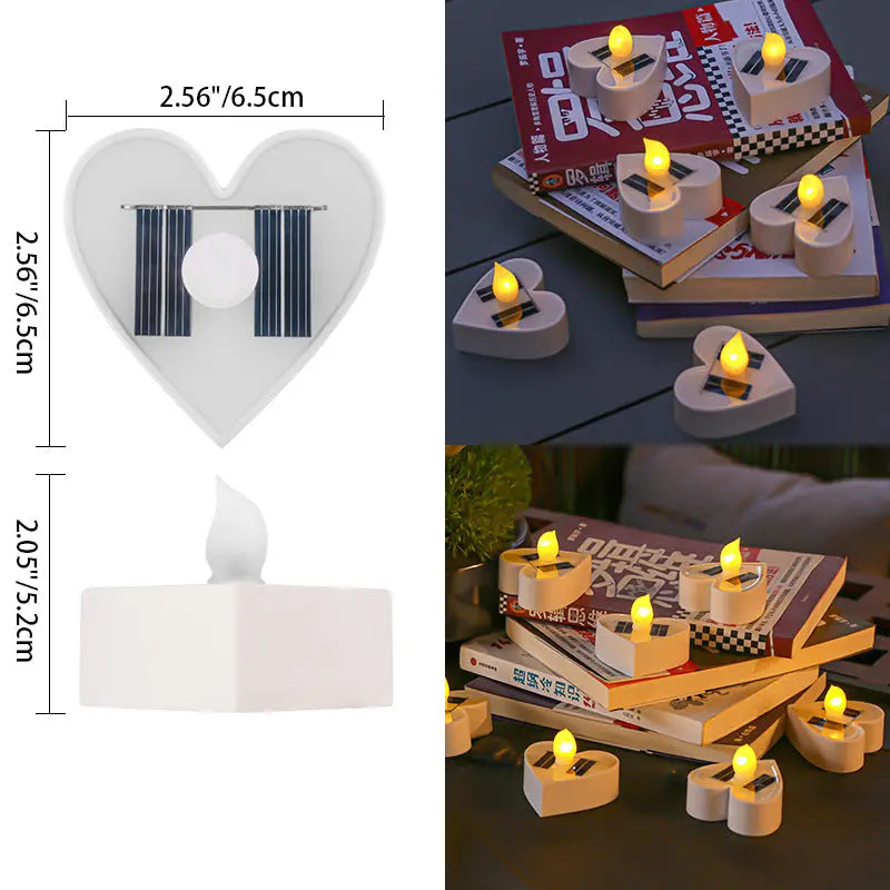 Modern Simplicity Solar Waterproof ABS Silica Candle Round Heart LED Landscape Lighting Outdoor Light For Garden Cuvalon