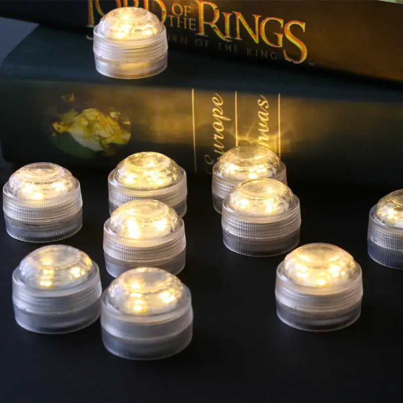 Modern Simplicity Waterproof Battery PS Round Underwater LED Landscape Lighting Outdoor Light For Outdoor Patio Cuvalon