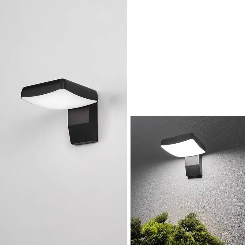 Modern Minimalist Waterproof Rotatable Aluminum PC Square Round LED Wall Sconce Lamp For Outdoor Patio Cuvalon