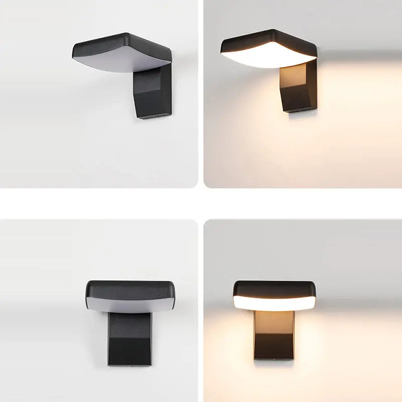 Modern Minimalist Waterproof Rotatable Aluminum PC Square Round LED Wall Sconce Lamp For Outdoor Patio Cuvalon