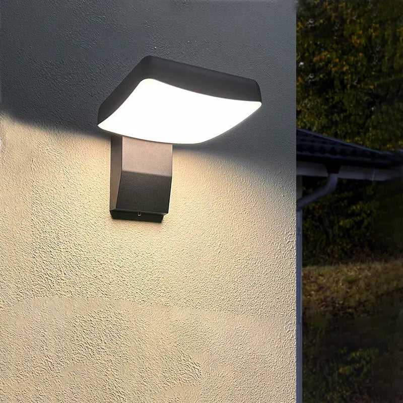 Modern Minimalist Waterproof Rotatable Aluminum PC Square Round LED Wall Sconce Lamp For Outdoor Patio Cuvalon