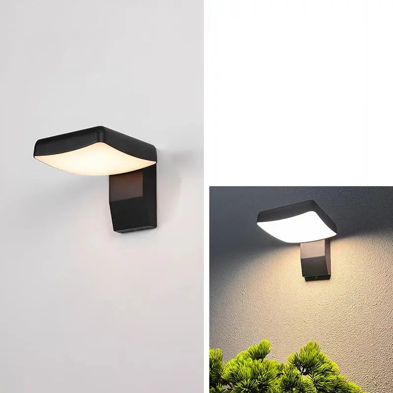 Modern Minimalist Waterproof Rotatable Aluminum PC Square Round LED Wall Sconce Lamp For Outdoor Patio Cuvalon