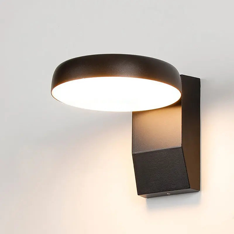 Modern Minimalist Waterproof Rotatable Aluminum PC Square Round LED Wall Sconce Lamp For Outdoor Patio Cuvalon