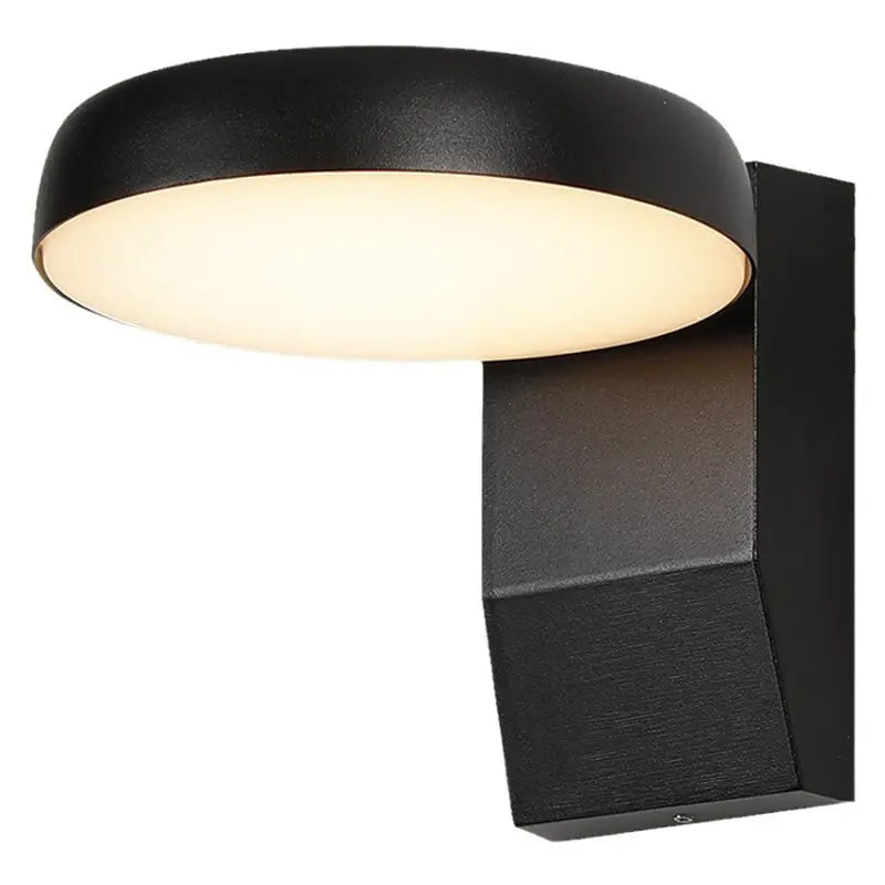 Modern Minimalist Waterproof Rotatable Aluminum PC Square Round LED Wall Sconce Lamp For Outdoor Patio Cuvalon