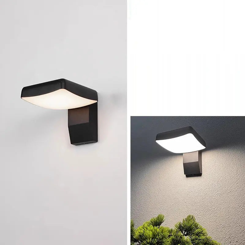 Modern Minimalist Waterproof Rotatable Aluminum PC Square Round LED Wall Sconce Lamp For Outdoor Patio Cuvalon