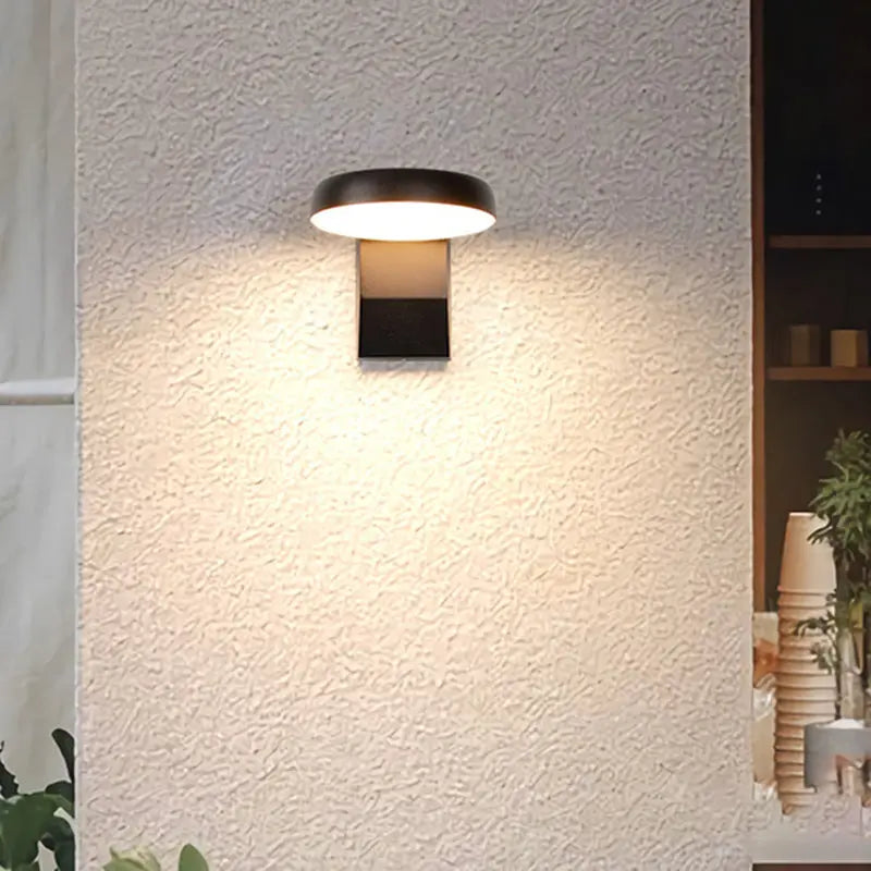 Modern Minimalist Waterproof Rotatable Aluminum PC Square Round LED Wall Sconce Lamp For Outdoor Patio Cuvalon