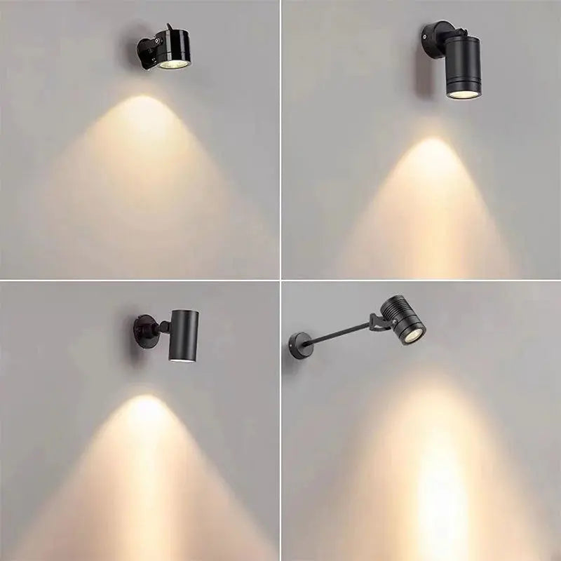Modern Simplicity Waterproof Aluminum Iron Adjustable Cylinder Long Pole LED Wall Sconce Lamp For Outdoor Patio Cuvalon