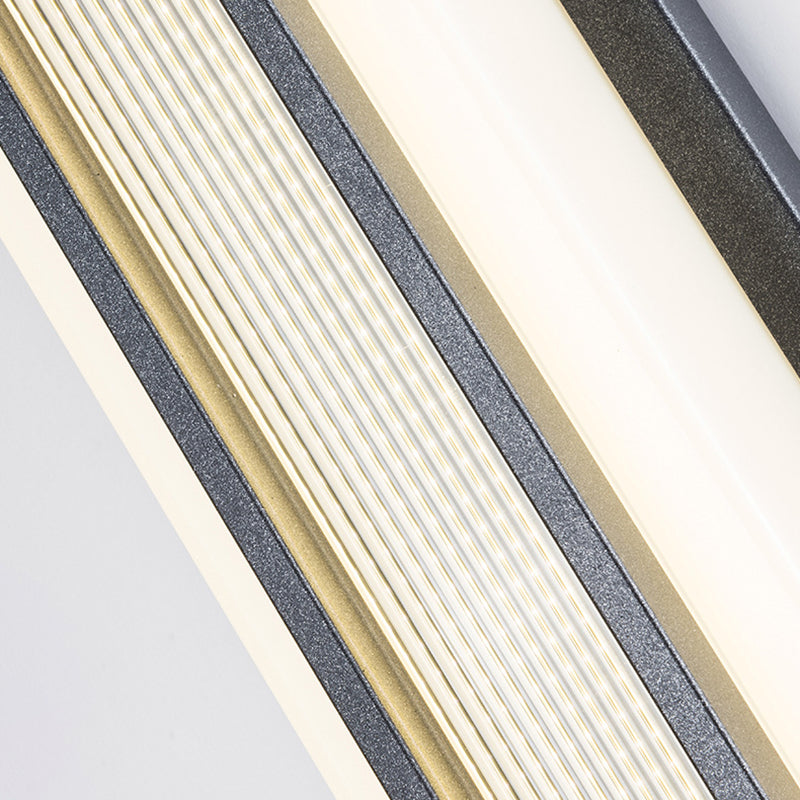 Traditional Chinese Solar Waterproof Stainless Steel Acrylic Rectangular Motion Sensor LED Wall Sconce Lamp For Outdoor Patio Cuvalon