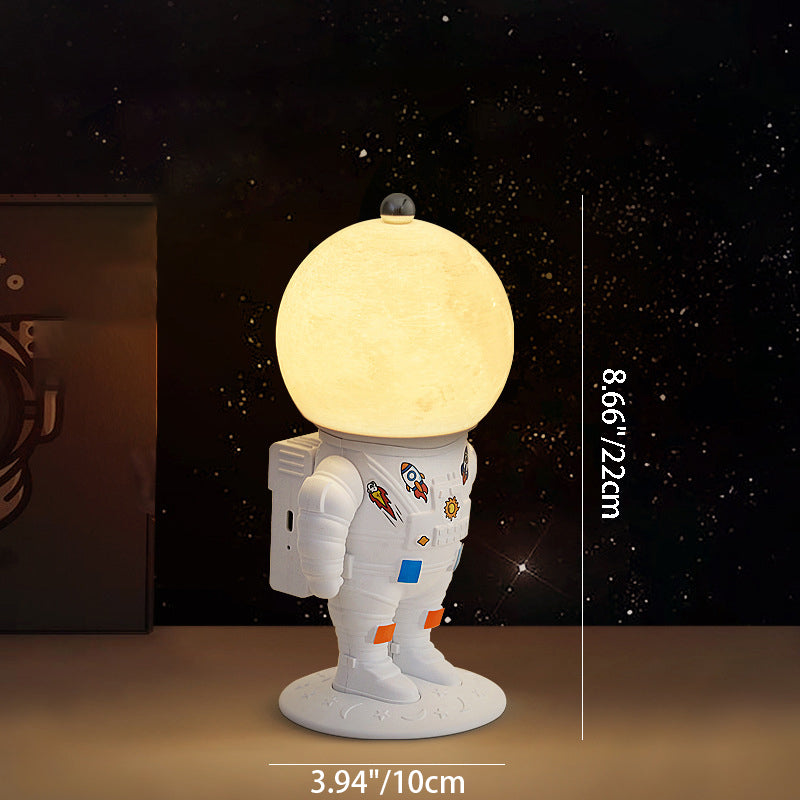 Contemporary Creative ABS PS Astronaut Lunar Kids Rechargeable LED Table Lamp Night Light For Bedroom Cuvalon