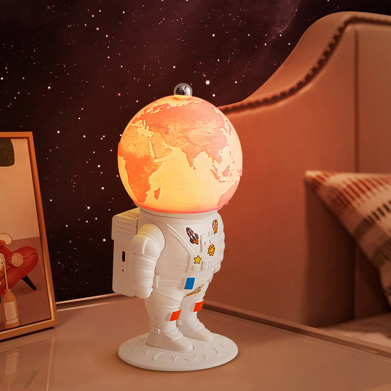 Contemporary Creative ABS PS Astronaut Lunar Kids Rechargeable LED Table Lamp Night Light For Bedroom Cuvalon