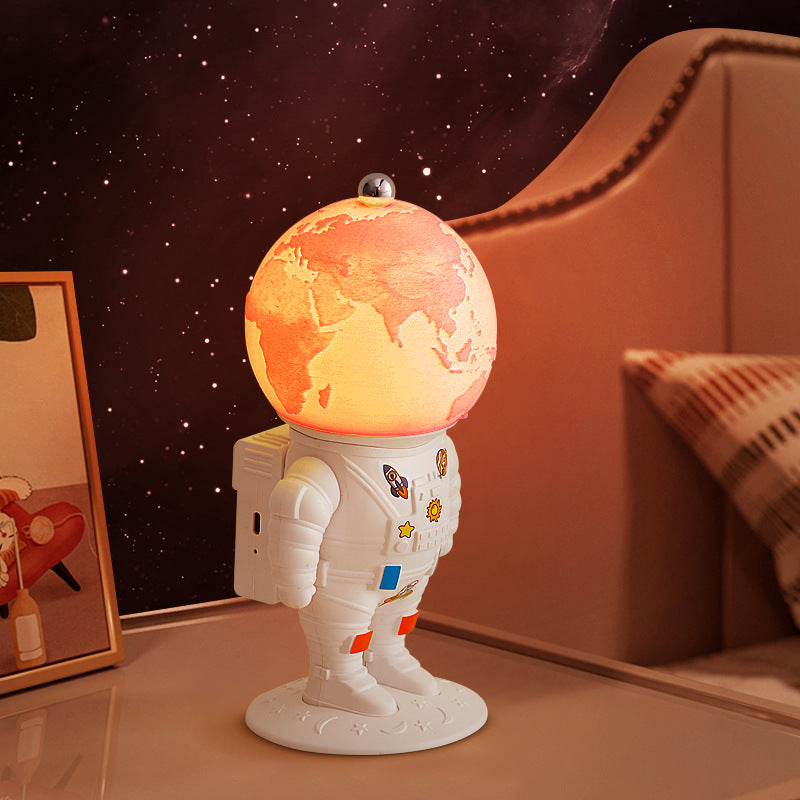 Contemporary Creative ABS PS Astronaut Lunar Kids Rechargeable LED Table Lamp Night Light For Bedroom Cuvalon