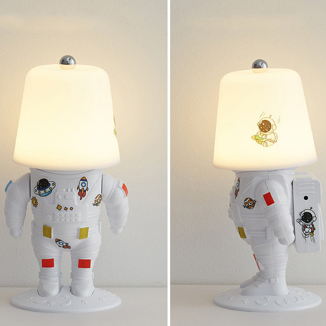 Contemporary Creative ABS PS Astronaut Lunar Kids Rechargeable LED Table Lamp Night Light For Bedroom Cuvalon