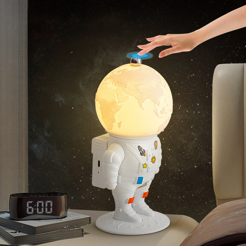Contemporary Creative ABS PS Astronaut Lunar Kids Rechargeable LED Table Lamp Night Light For Bedroom Cuvalon
